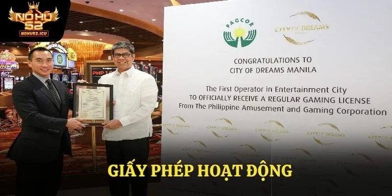 Giấy phép hoạt động tại Nohu52