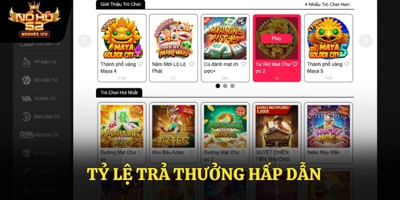 Trang chủ 52 Tỷ lệ trả thưởng cạnh tranh